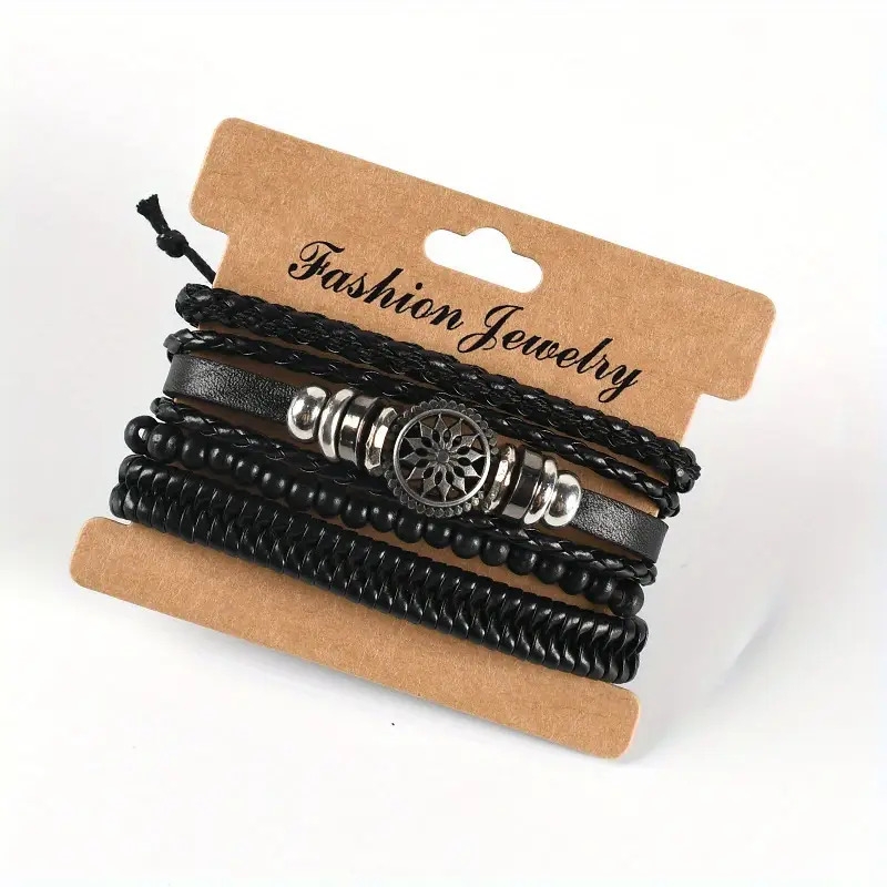 original bracelet gift for men ethnic jewelry with fashion leather rope handwoven details 9