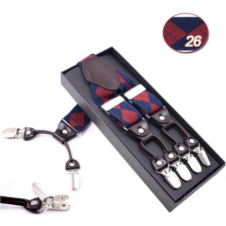 Fashion Adult 6 Clips Suspenders For Garments Accessories