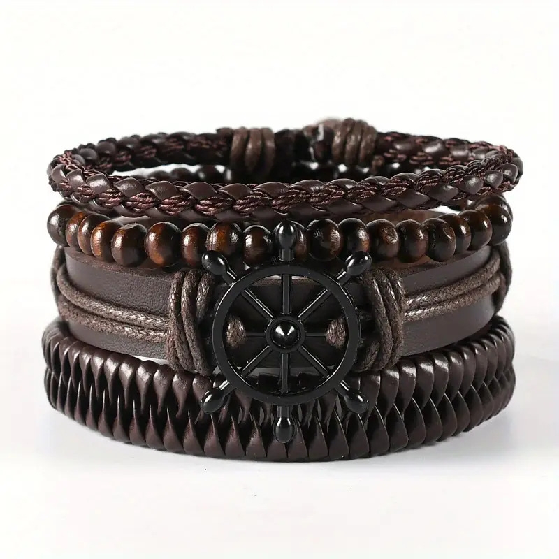 4pcs tree of life bracelets men women tiger eye stone lava rock beads ethnic tribal elastic bracelets wristbands details 4