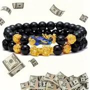 2pcs natural stone animal   beaded bracelets mens jewelry bracelets details 1