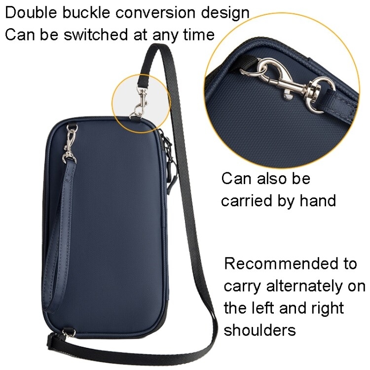 旅行手提证件包 RFID防水多卡位挂脖护照包（黑色） - B4