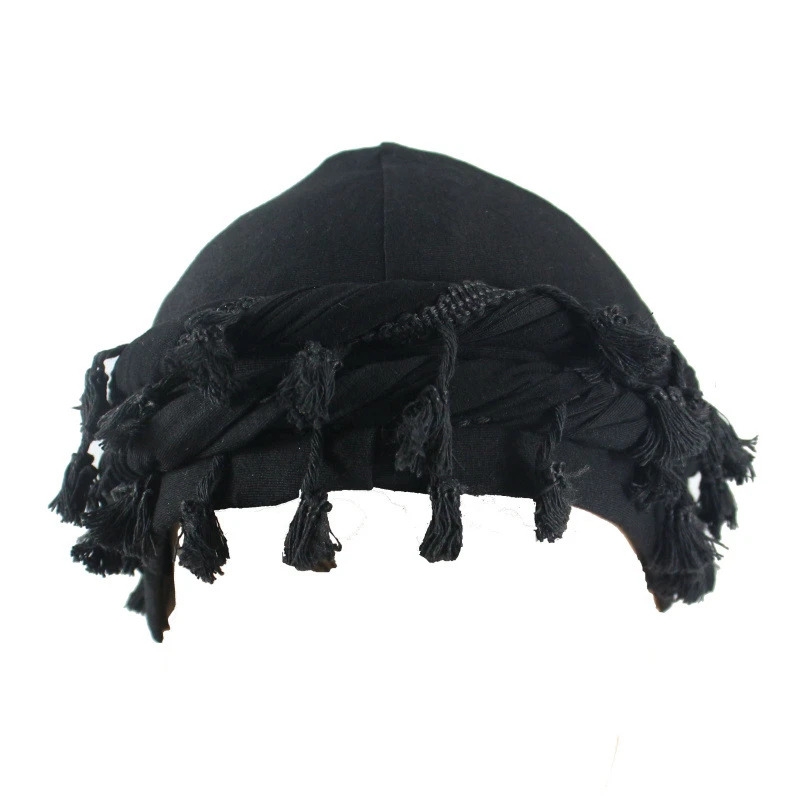 turban for men vintage twist head wraps durag with tassel details 3