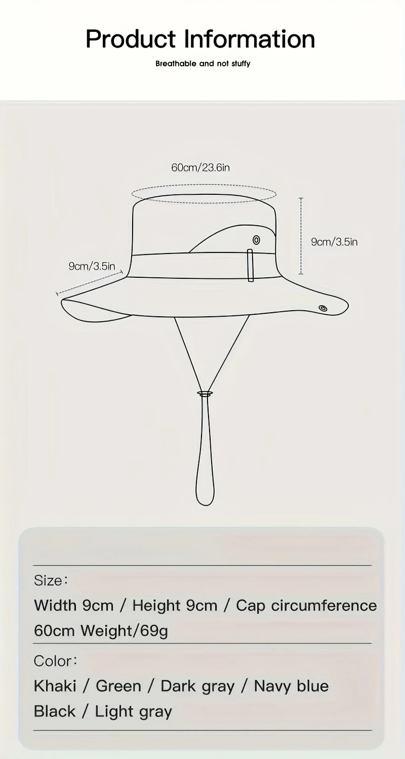 男士户外时尚渔夫帽，2025年夏季旅行新款钓鱼帽女士适合春/夏海滩度假及户外活动 详情 1