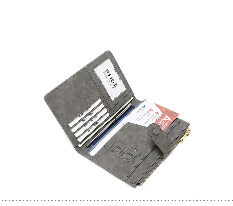 new id bag anti theft rfid passport clip zipper buckle certificate holder multi functional travel passport bag ticket holder details 7