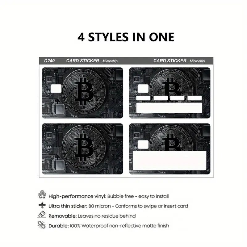 circuit board   pattern sticker set technology   4   durable privacy stickers made of pvc material suitable for credit cards transportation cards debit cards keys etc Product details 6