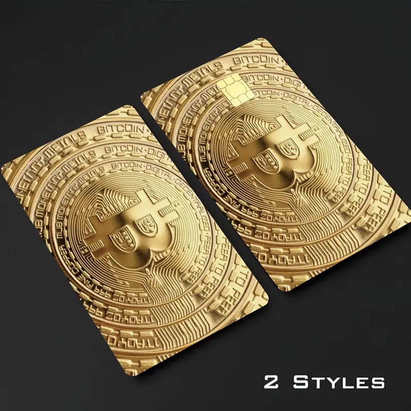 1 set of   stylish and gorgeous golden   card stickers self   pvc credit card stickers suitable for credit cards debit cards cartoon cards and key cards bank card protection and personalization with anti scratch and anti slip anti fingerprint features details 1