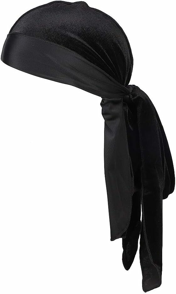 Pirate Hat Men's Turban Hat, Terry Cloth, Breathable, Sweat Absorbent, Quick Drying, UV Protection, Windproof, Cold Protection, Sports Hat, Adult, Headdress, Inner Cap, Headcover, For Outings, For