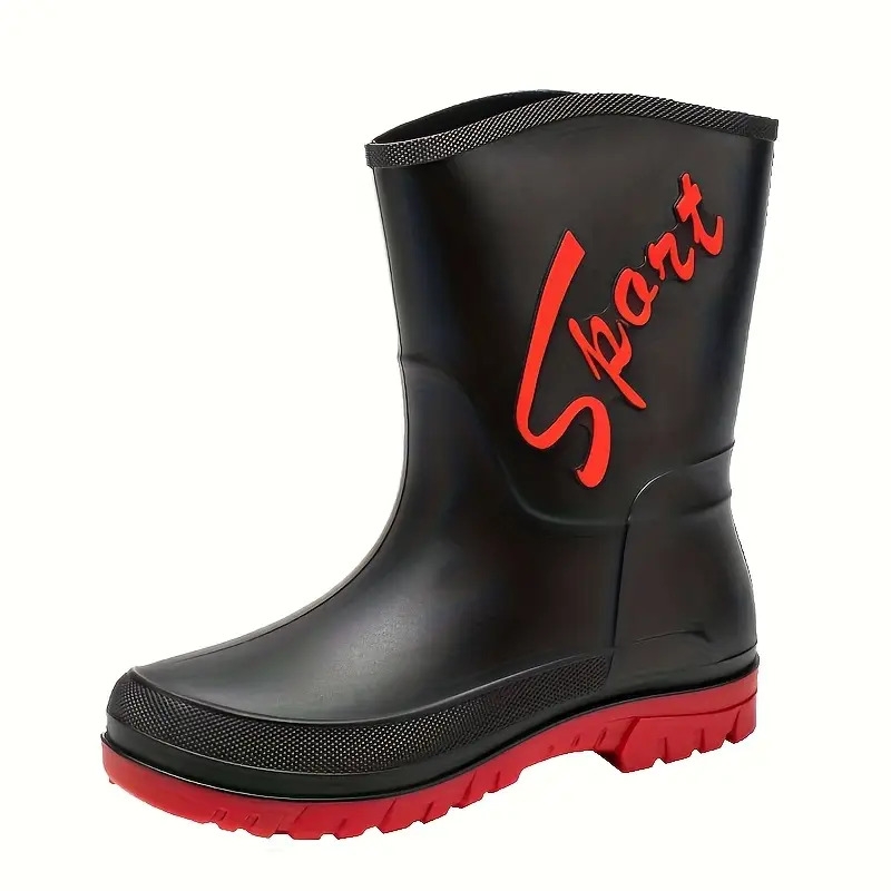 男士时尚防水雨靴 - 轻便易穿，适合健行和水上运动，四季纯色设计，耐用鞋底 商品详情 4