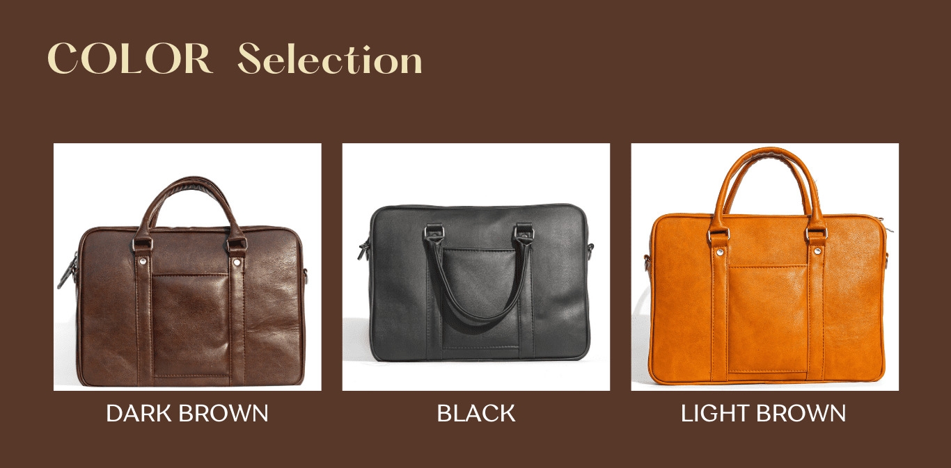 Fashion Leather Laptop Briefcase Handbag Travel Bag Mens Womens 15 ...