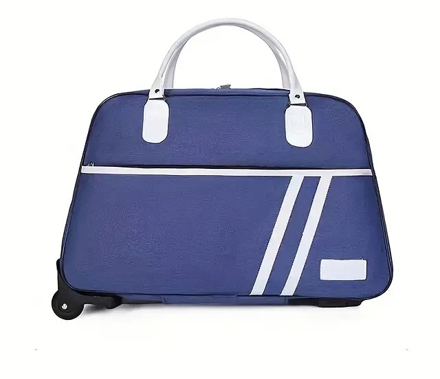 大容量拉杆包短途登机包男女旅行折叠收纳袋带轮子时尚拉杆软包 商品详情 4