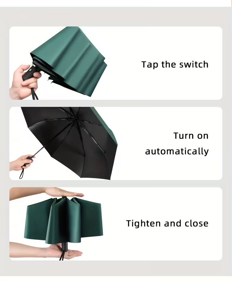 automatic umbrella for men and women foldable sun umbrella with reinforced and thickened design for students school Product details 4