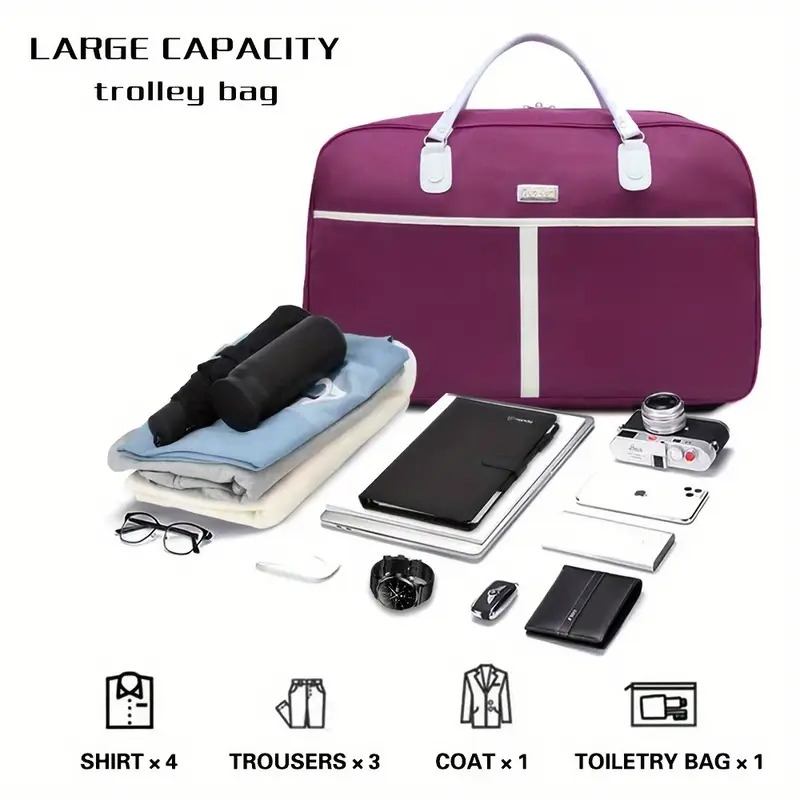 大容量带轮旅行背包，适合10种场景户外露营周末度假行李箱，男女通用登机随身行李 商品详情 1