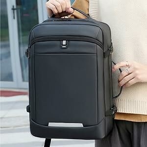Travel laptop backpack USB charging port Men's business laptop backpack  PU laptop backpack