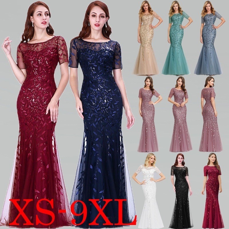 Fashion Plus Size Long Evening Dinner Formal Gown Party Maxi Dresses