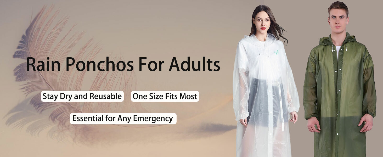 Rain Ponchos for Adults