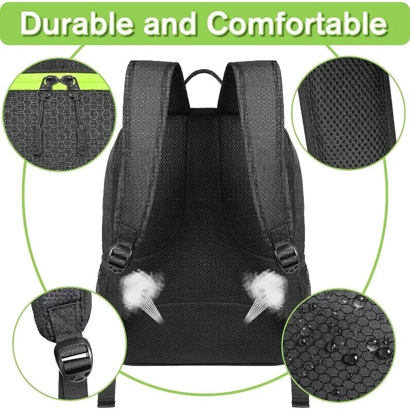 soccer backpack lightweight sports bag with ball pocket waterproof sports backpack with shoe compartment and multiple pockets   basketball volleyball and soccer valentines day gift details 2