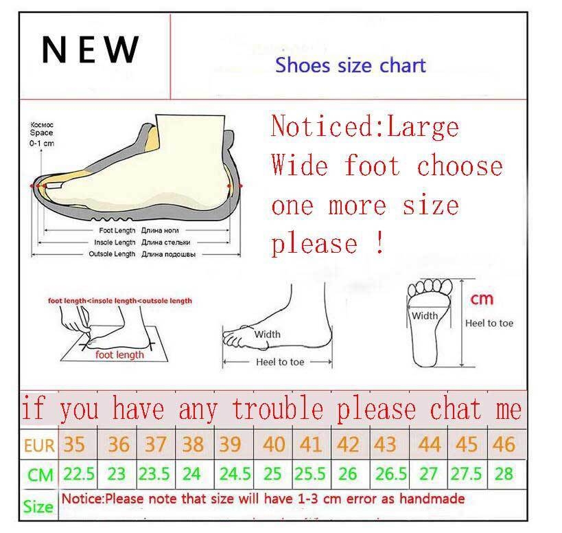 wide foot size chart
