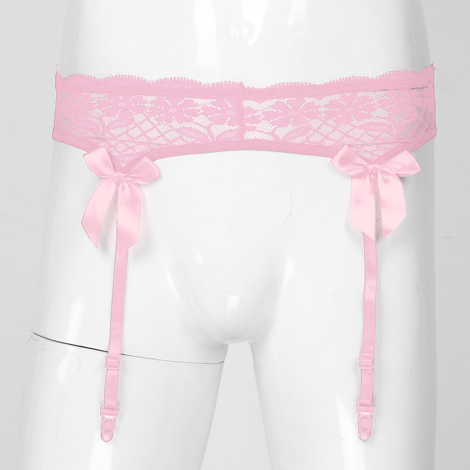 Fashion Sexy Mens Sheer Lace Suspenders Sexy Lingerie Garter Belt