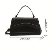 女士时尚白色人造皮革单肩包，带可调节肩带，磁性闭合和时尚手柄 - 适合休闲和正式场合，休闲钱包 - 最小主义设计 - 耐用手柄，单肩包 详情 3