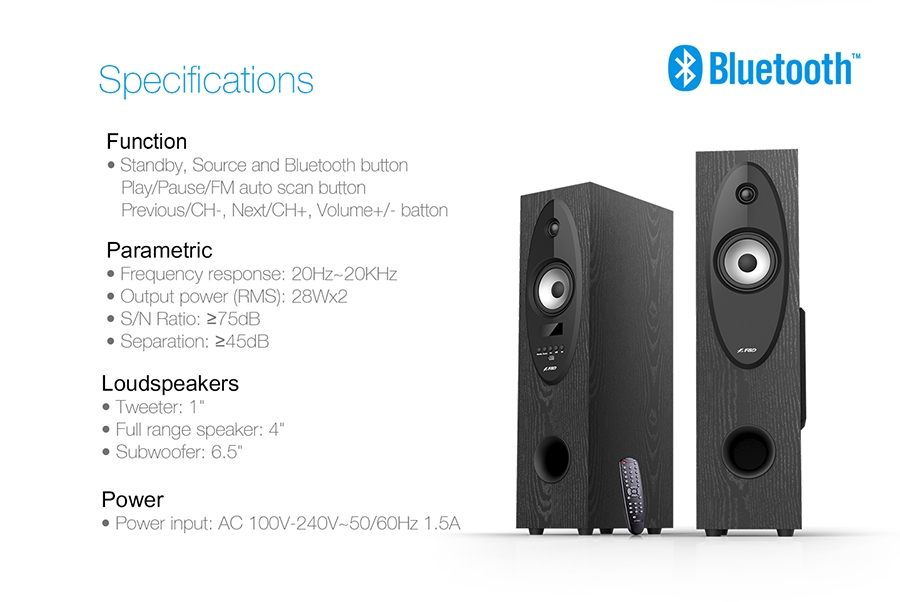 F&d t60x tower speaker 2024 specification