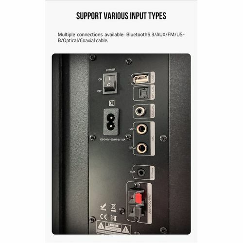 product_image_name-F&D-T-60X Pro Tower Power 240 W Bluetooth Tower Speaker USB,AUX,OPTICAL,TOUCH SCREEN-3