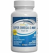 Fortifeye Vitamins Super Omega-3 Max Fish Oil, Lemon Flavor, Natural Triglyceride, 1200 EPA / 900...