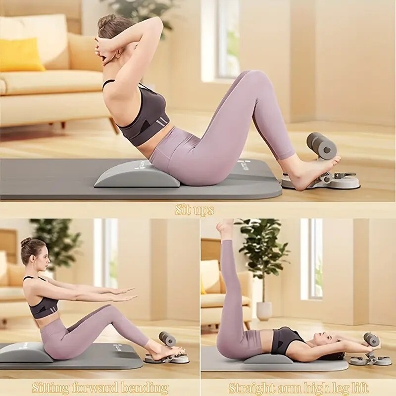 easy glide sit up aid with dual suction cups home fitness abdominal muscle trainer non seasons details 3