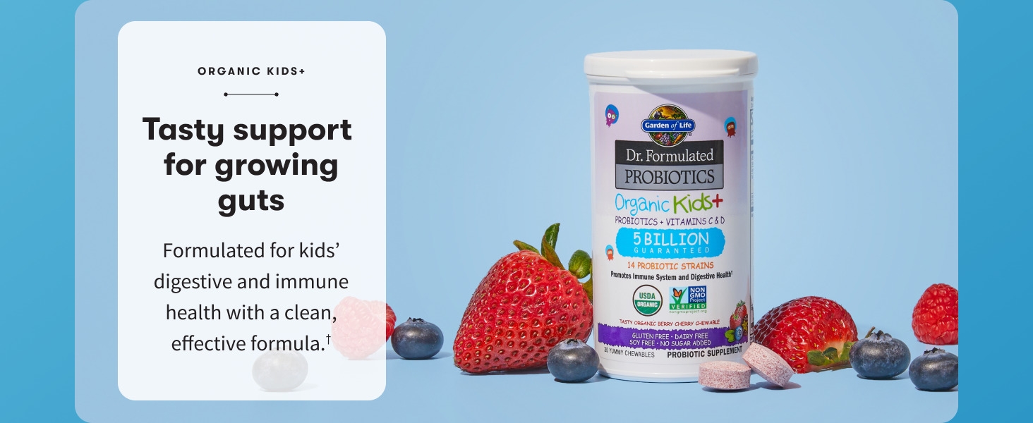 Organic Kids+: Tasty support for growing guts