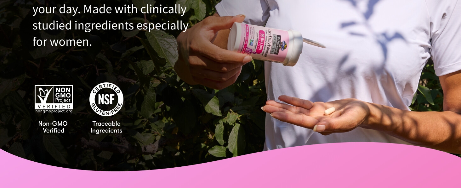 Made with clinically studied ingredients especially for women.