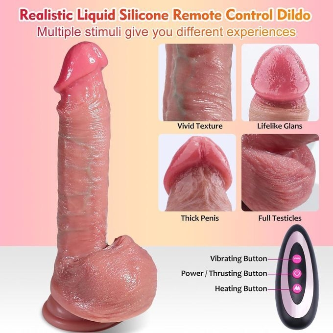 product_image_name-Generic-Gode réaliste télescopique, vibromasseur, jouet sexuel pour femme, télécommande-3