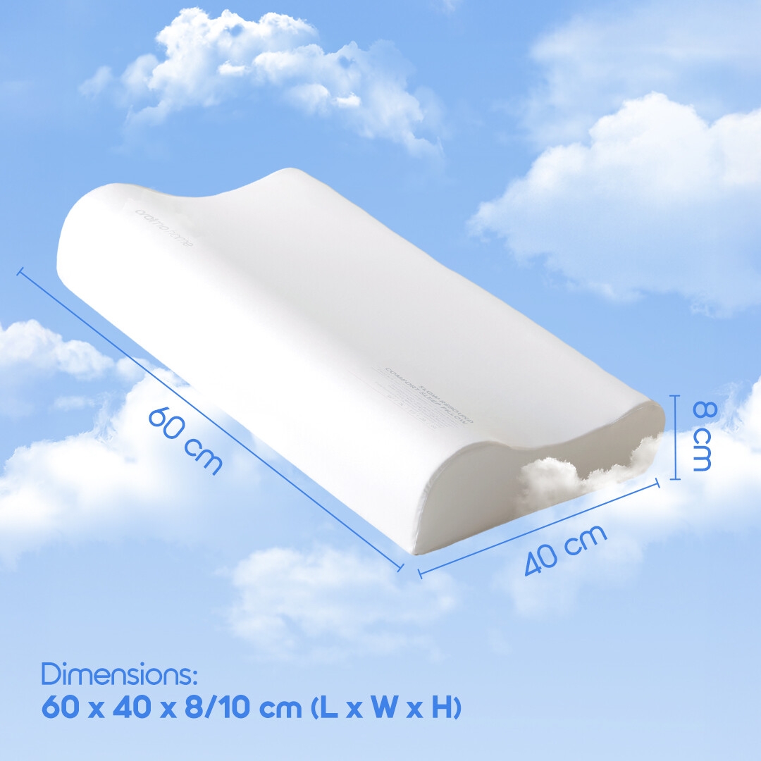oraimo cloudease sleep pillow OHS-003-2 dimension