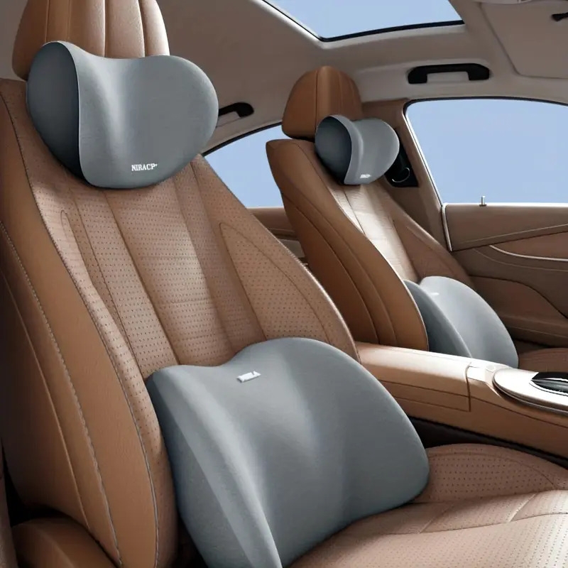1件套汽车头枕或腰部记忆海绵汽车颈腰枕汽车靠背垫汽车腰垫舒适枕车用4
