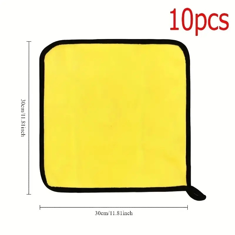 10pcs of microfiber car cleaning wipes car wash towels dry absorbent microfiber cleaning cloths car wash drying wipes car detail cleaning dads fathers day gift details 0
