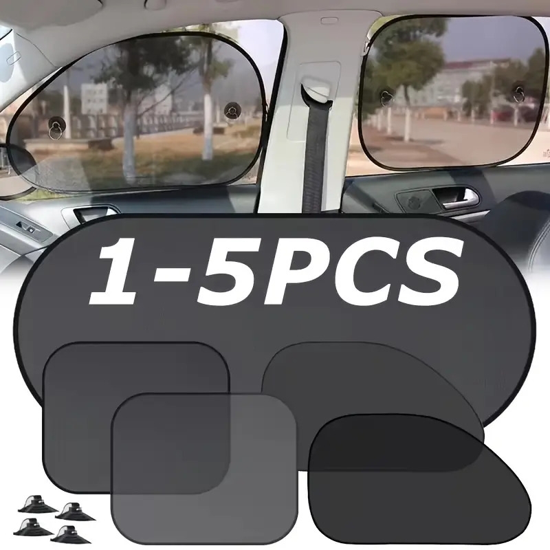 1 5pcs universal car sunshades cover foldable auto side window rear windscreen mesh sunshade cover car windshield rear cover car rear glass shade Product details 1
