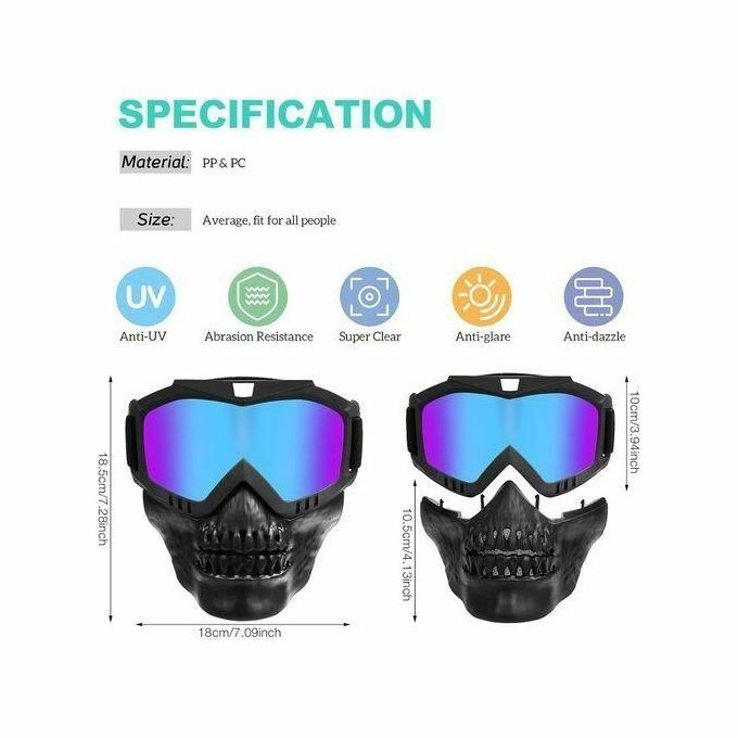 product_image_name-Generic-Masque De Casque De Moto Squelette, Rétro Harley Cycling Mirror-Racing-Disassembly-Sunglasses-4