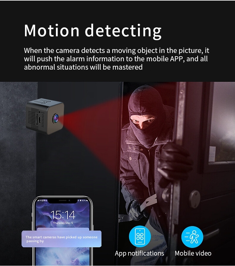 2023 Original Factory HD 1080P X1 Wifi P2P IP Mini Sport Action Camera With IR Night Vision Mini Wifi Camera