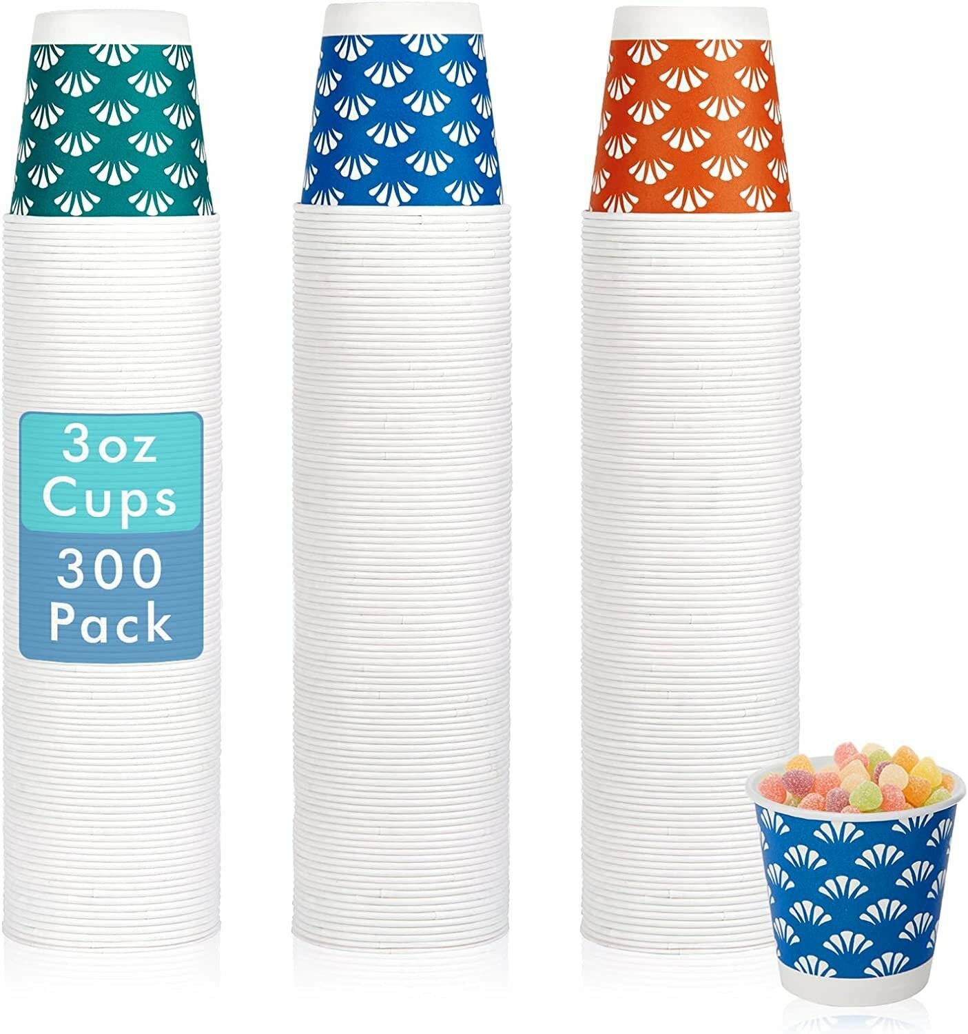600 Pack 3 oz Paper Cups for Bathroom, Mouthwash, Disposable
