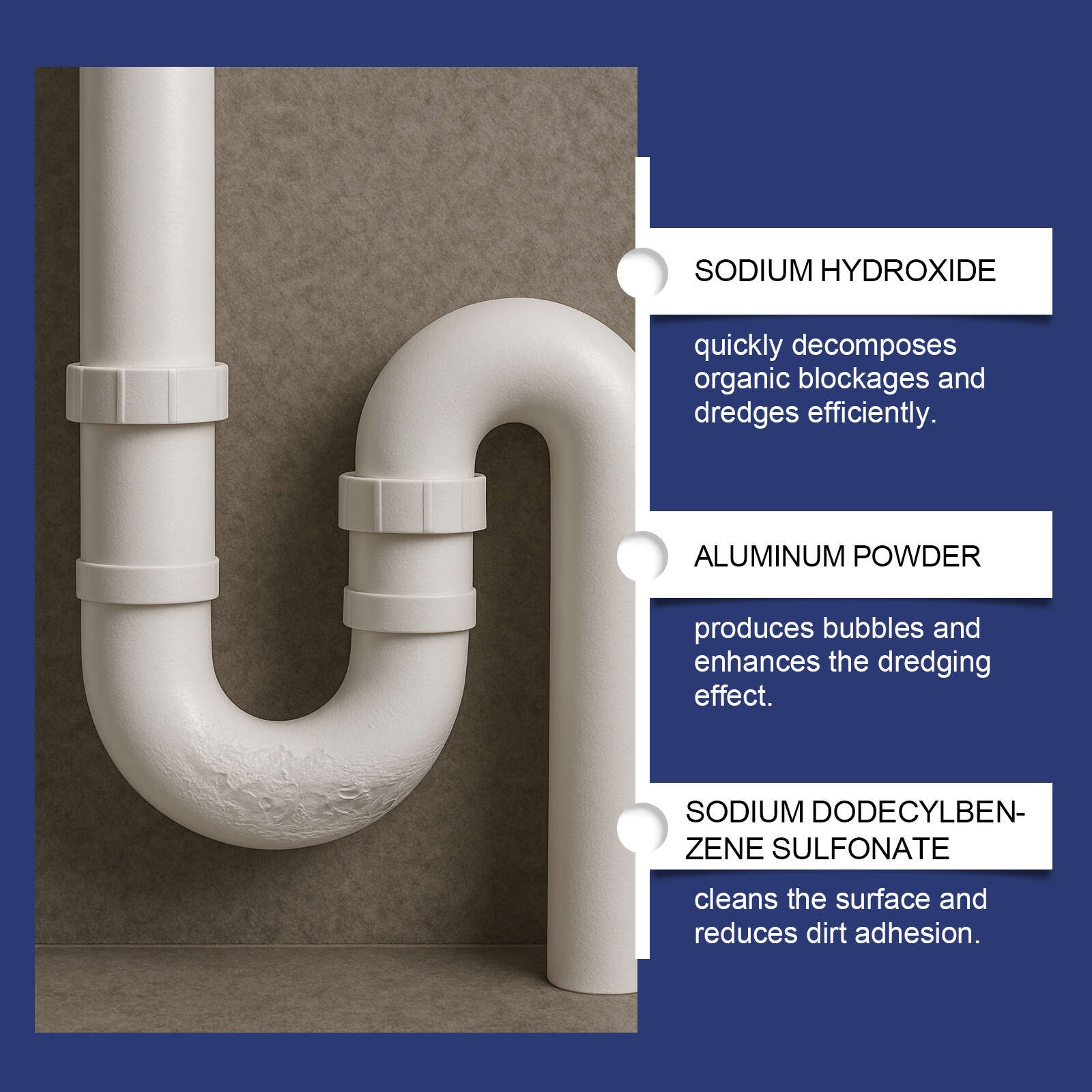 LUCHAO Drain Cleaner Kitchen Sink Master Convenient Cleaning for Kitchen and Bathroom Pipes