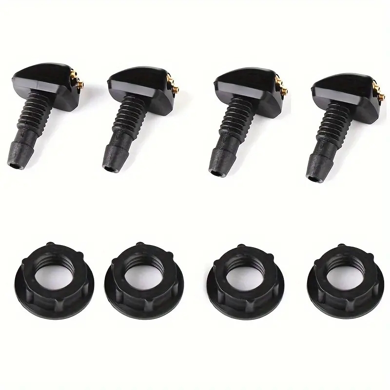 1 set universal style car windshield wiper nozzle 2 meter hose 6 connectors 4 double hole water spray nozzles details 0