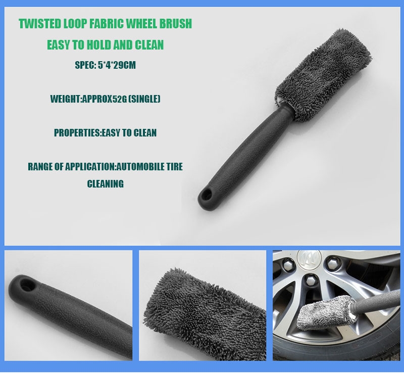 All-in-One Efficient Car Detailing Tool Kit Microfiber Cleaning Mitt Polishing Towel Tire Brush Sponge for Washing PVC Package