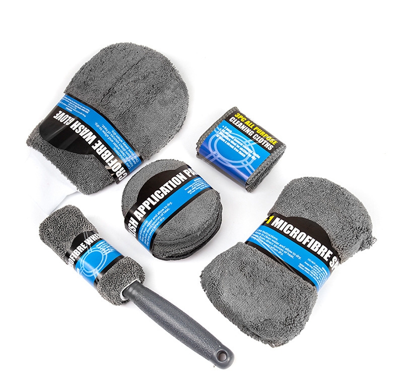 Multifunction Portable 9pcs Microfiber Car Wash Washing Cleaning Tools Set Kit