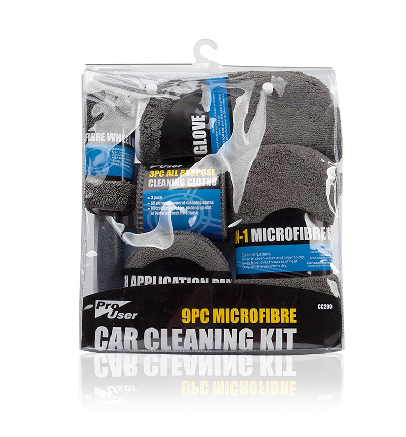 Multifunction Portable 9pcs Microfiber Car Wash Washing Cleaning Tools Set Kit