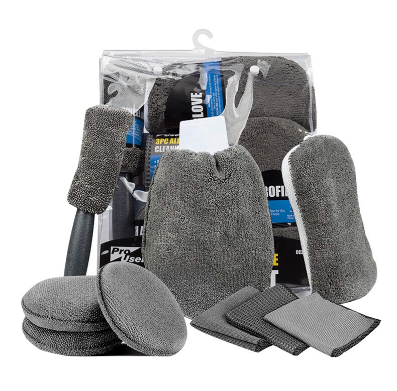 Multifunction Portable 9pcs Microfiber Car Wash Washing Cleaning Tools Set Kit