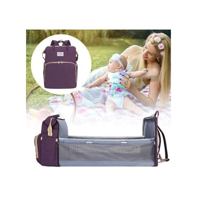 product_image_name-Generic-Sac à Dos à Langer 3 En 1 Avec Berceau Pliable, Sac De Couchage Momie Portable-1