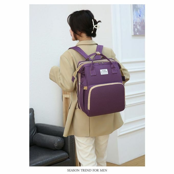 product_image_name-Generic-Sac à Dos à Langer 3 En 1 Avec Berceau Pliable, Sac De Couchage Momie Portable-8