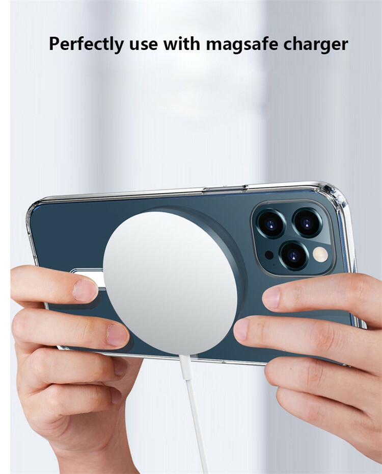 For iPhone 12 Clear Case with magsafe Magnetic Transparent Skin Covers For iPhone 12 pro max