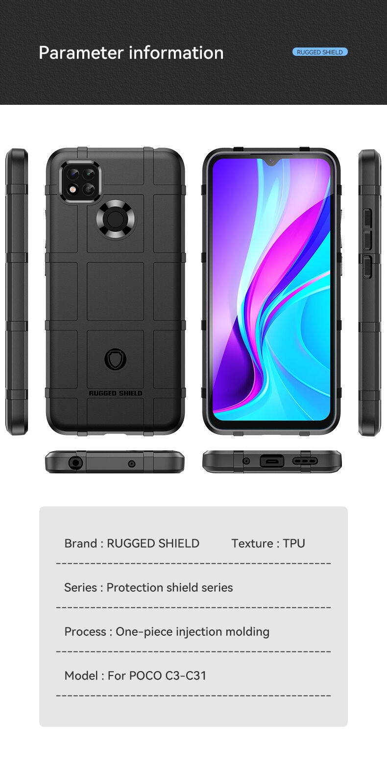 Newest Arrival shockproof tpu mobile phone case for Xiaomi Redmi 10a 9C poco c3 back covers