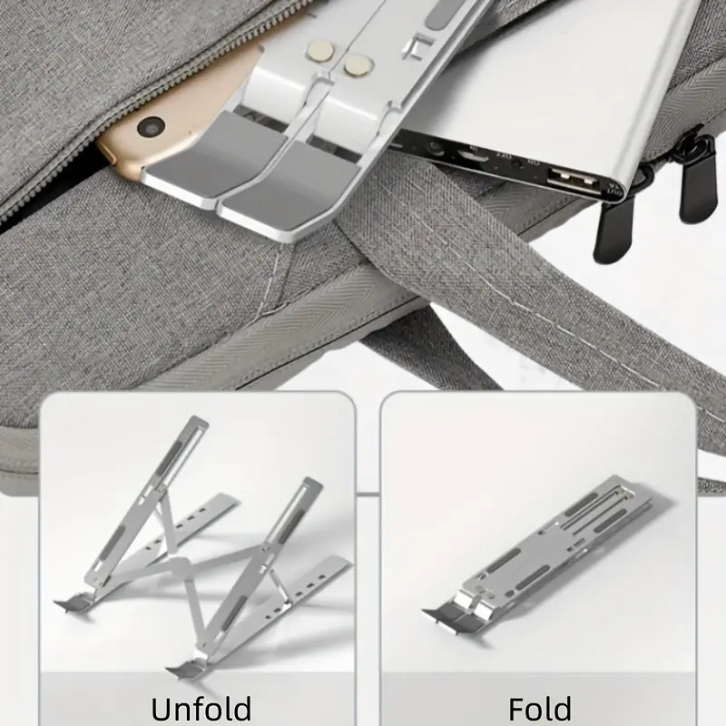 n3 aluminum alloy laptop bracket lifting folding portable heat dissipation base heightening bracket computer bracket details 8