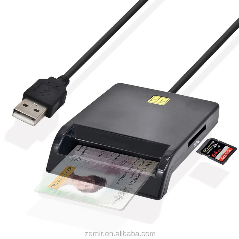 Multi Function CAC Common Access SD TF SIM Smart Card Reader