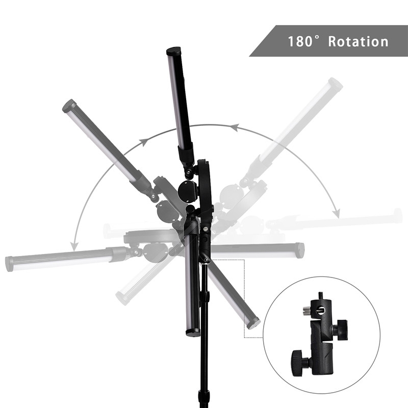 Photographic lighting 3200-5600K 60W Multimedia Extreme Star Light Camera Photo Phone 6 tubes Video LED Ring Light